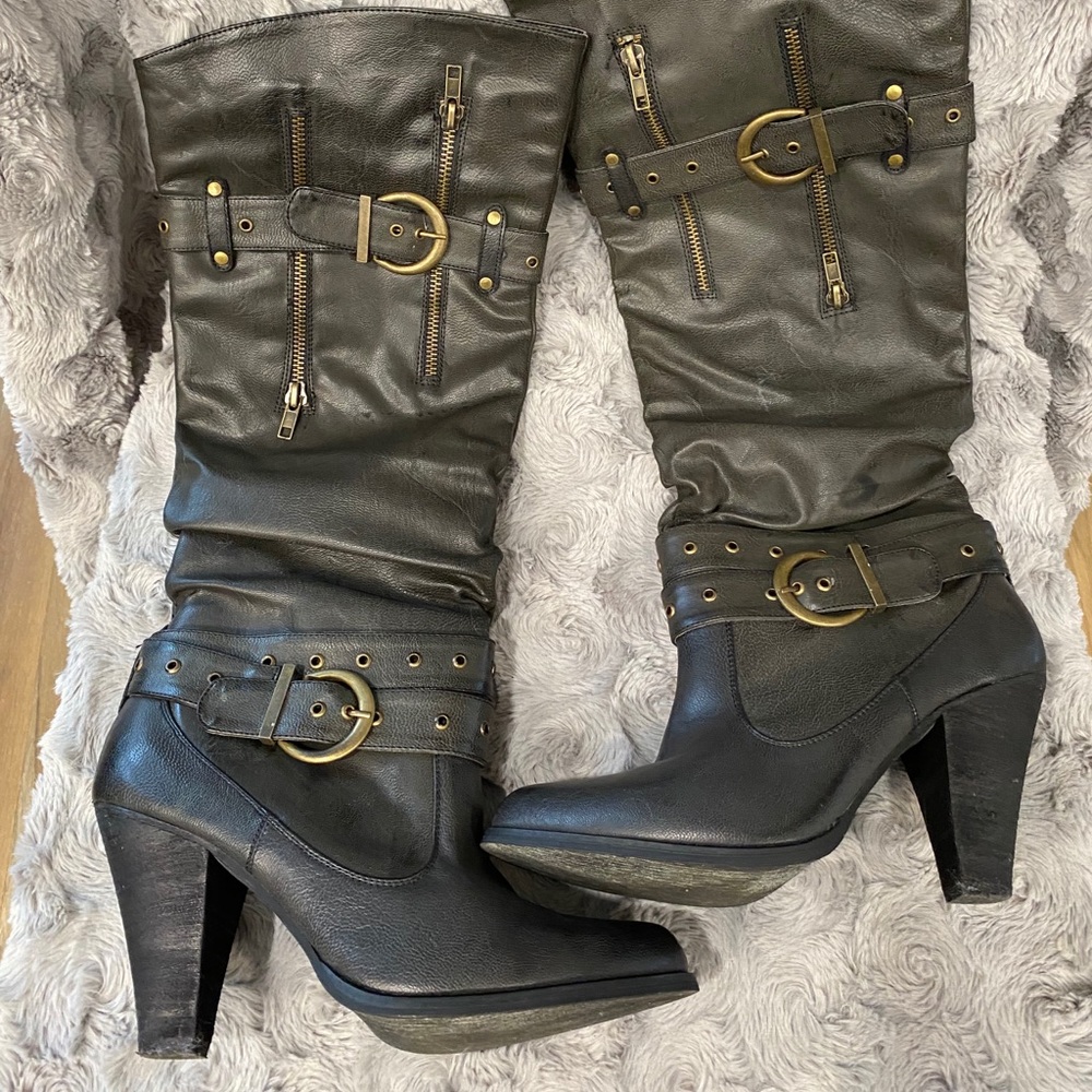 Not Rated black faux leather boot